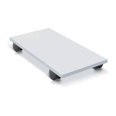 Imagem de Suporte De Gabinete Cpu Computador Branco Com Rodas Em Mdf