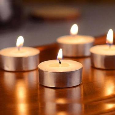 Imagem de 200 Velas Estilo Rechaud Com Suporte Em Alumínio Natal - WCAN