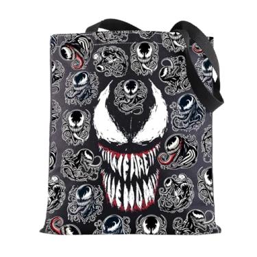 Imagem de BWWKTOP Sacola de presente para fãs do herói aranha vilão super-herói sacola de compras filme aranha (sorriso de aranha TG)