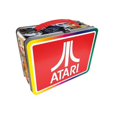 Imagem de AQUARIUS Atari Fun Box - Sturdy Tin Storage Box with Plastic Handle & Embossed Front Cover - Officially Licensed Atari Merchandise & Collectible Gift