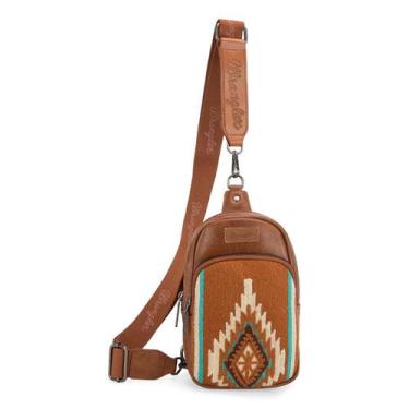Imagem de Bolsa tipo estilingue Wrangler Aztec para mulheres tricotada a tiracol