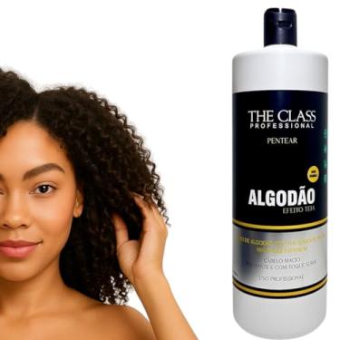 Imagem de Creme para Pentear Algodão Efeito Teia, 1L, para Cabelos Cacheados e Crespos, com Óleo de Algodão e Semente de Uva THE CLASS PROFESSIONAL