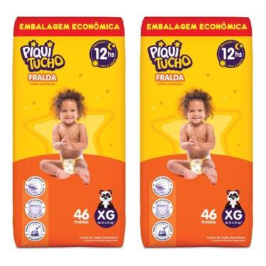 Imagem de Kit 2 Fraldas Descartáveis Piquitucho Hiper - Todos Os Taman, XG