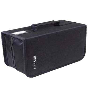 Imagem de BEYLEG 160 Capas De Armazenamento Para Dvd, Cd E Vcd, Carteira Blu-Ray, Suporte Organizador Mídia (Preto)