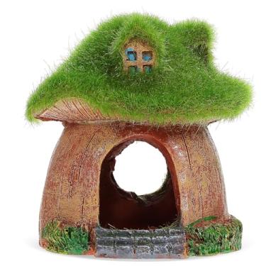 Imagem de Happyyami Decoração De Aquário Para Casa: Betta, Caverna, Esconderijo, Casa Hobbit, Abrigo, Cabana, Ornamentos Paisagismo, Jardim Fadas