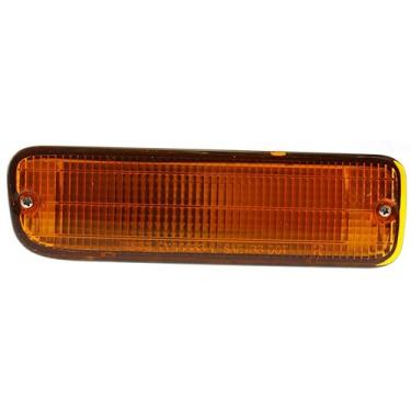 Imagem de Lâmpada refletora de luz marcador do lado do passageiro dianteiro direito para caminhonete Toyota Tacoma 1995-2000 sem pré-corredor 1995-1997 4WD 1998-2000 RWD Lente de plástico laranja TO2531122