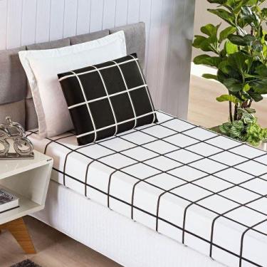 Imagem de Jogo De Cama Lençol Minimalista Solteiro 02 Peças Micropercal 200 Fios