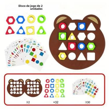 Imagem de Quebra-cabeça 3D De Combinação De Cores Montessori Brinquedo Educativo