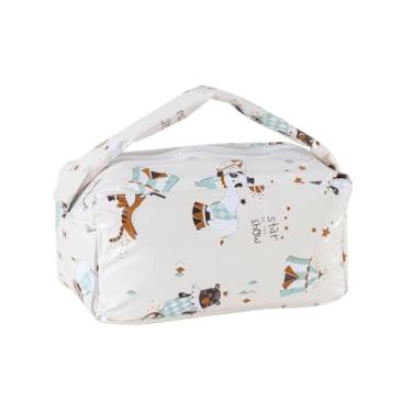 Imagem de Bolsa Térmica Frasqueira Impermeável, 2,78L a 15L, Alças Resistentes, Térmica Quente/Fria, Lisas e Estampadas (Bege Estampada, 2,78 Litros)