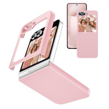 Imagem de LeYi Capa para Galaxy Z-Flip 6: Capa ZFlip 6, PC rígido de corpo inteiro e forro antiderrapante suporta carregamento sem fio anti-arranhões à prova de choque capa ultrafina Samsung ZFlip6 mulheres