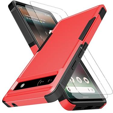 Imagem de YmhxcY Capa para Pixel 6A, [proteção contra quedas de grau militar de 3 metros] [antiderrapante] [2 peças de protetor de tela TPE HD] Capa resistente à prova de choque para Google Pixel 6A 5G 15.5 cm