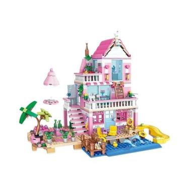 Imagem de Kit De Blocos De Construção Criativos Para Crianças Vila De Verão Árvo