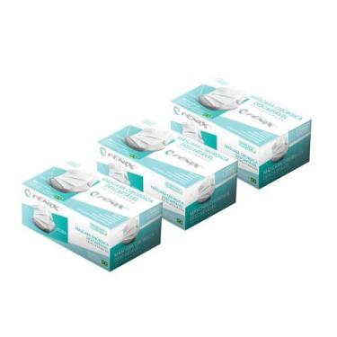 Imagem de Combo mascara fenix adulto branca 150 unidades