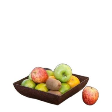 Imagem de Travessa Saladeira Fruteira Quadrada Marrom Imbuia Plástico - EVO