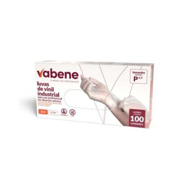 Imagem de Luva vinil protecao industrial s/po p 100un vabene