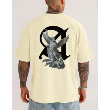 Imagem de Camiseta Masculina Academia Algodão Oversized Miguel Arcanjo - Crushed