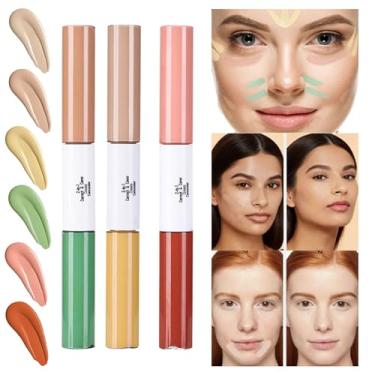 Imagem de Corretivo Líquido - Corretivo Líquido com Cobertura Total para Mulheres | 3 Peças de Produto Impermeável para Cosméticos Diários em Fotografia Casamento Encontros Reuniões e Viagem