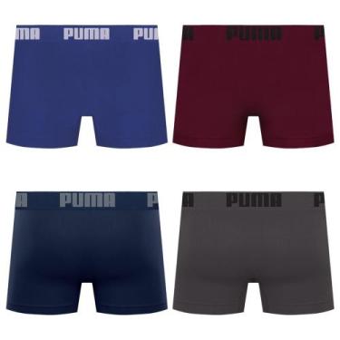 Imagem de Kit 4 Cuecas Puma Boxer Sem Costura Masculina, G