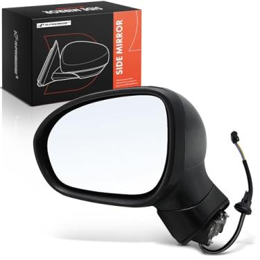 Imagem de A-Premium Espelho retrovisor elétrico do lado do motorista - compatível com Fiat 500X 2016-2022 - Retrovisor retrovisor externo preto dobrável manual aquecido com seta