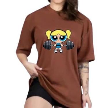 Imagem de Camiseta Oversized Longa Treino Fitness Lindinha-Feminino