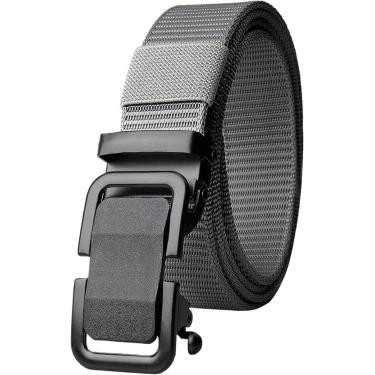 Imagem de Cinto Masculino De Lona De Nylon Web Cinto De Fivela Automática Cinto Tático, Gray, 125
