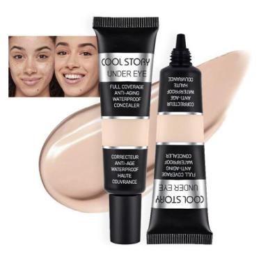 Imagem de Corretivo Kaely Under Eye, cobertura total, impermeável, 2 unidades