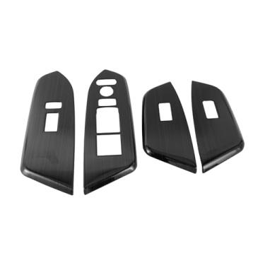 Imagem de TUCKBOLD Tampa de acabamento de painel de interruptor de elevação de janela para Honda CR-V 2017-2022 botão de controle de janela de porta de carro dianteiro traseiro acessórios interiores cor de grão