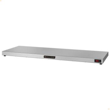 Imagem de Mesa Quente Pista Aquecida Aço Inox Metalcubas Temperatura Regulável 120x45cm PAM 1300 127V