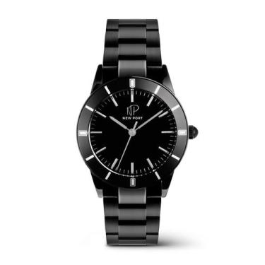 Imagem de Relógio Masculino Preto Casual Analógico Elegante 40mm New Port