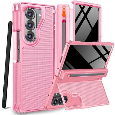Imagem de Capa de telefone NINKI para Samsung Galaxy Z Fold 7 com suporte para c
