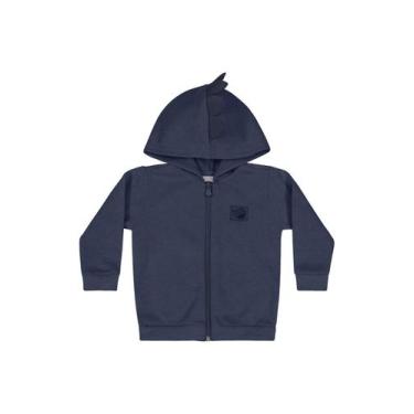 Imagem de Jaqueta Básica Unissex para Bebê Quimby, Azul marinho, P