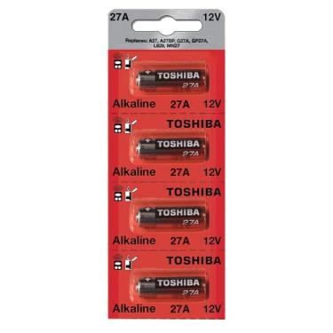 Imagem de Toshiba Bateria alcalina 27A GP27A MN27 A27BP de 12 volts (4 baterias)