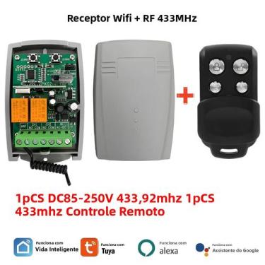 Imagem de Abertura De Porta De Garagem Universal Tuya WIFI Com Receptor 2CH 433m
