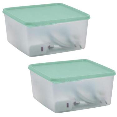 Imagem de Kit 2 Potes Herméticos Tupperware Basic Line Transparente 2,5L