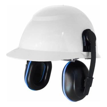 Imagem de 2X Capacete De Segurança + Abafador De Ruidos Concha + Jugul