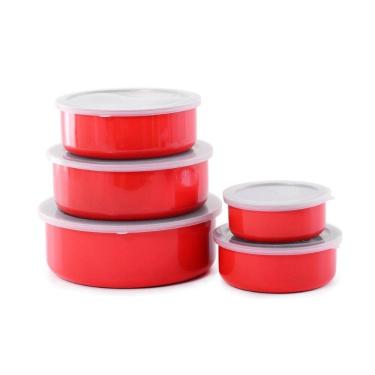 Imagem de Conjunto De Potes Herméticos Inox Kit 5 Peças Porta Alimento