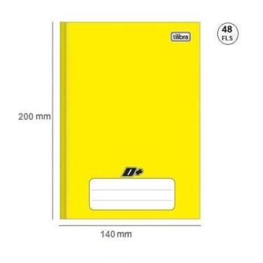 Imagem de Caderno 1/4 Brochura Linha C/D 48 Fls Amarelo - Tilibra