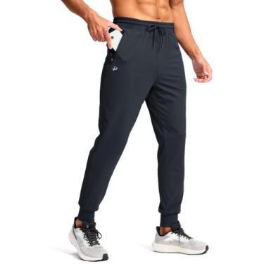 Imagem de Calça de moletom masculina Jogger Pants Pudolla com bolsos cinza escur