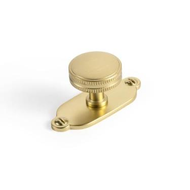 Imagem de Goo-Ki Puxadores de gaveta de armário de bronze champanhe com placa traseira ou espaçador, ferragens de cozinha de liga de zinco - pacote com 6 alças de barra de furo único para guarda-roupa de