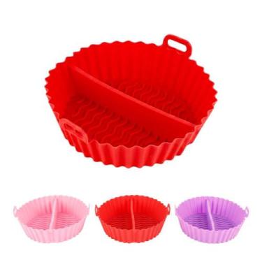 Imagem de Forma Forro Silicone Air Fryer Reutilizável Antiaderente Protetor Assa