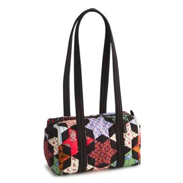 Imagem de Vera Bradley Bolsa de mão original 100 de algodão premium, patchwork estrela