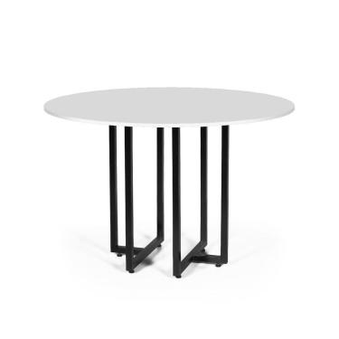 Imagem de Mesa de Jantar 4 Lugares 120cm Redonda Industrial Dommus - Straub Web