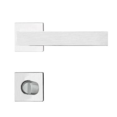 Imagem de Fechadura Banheiro Aço Inox MI610 ST2 R245 55mm Roseta Escovada Linea 