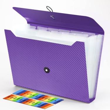Imagem de Pasta de arquivos expansível Nicecho 13 bolsos A4 tamanho carta
