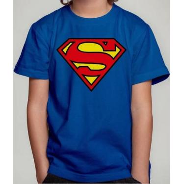 Imagem de Camisa Camiseta Juvenil Infantil Menino Menina Super mann Super Hom em