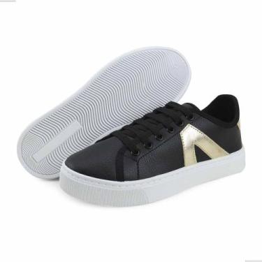 Imagem de Tênis Feminino De Sintético V Tamanho Especial 41 ao 44 LA FAIRE, Pret