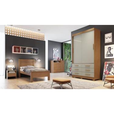 Imagem de Guarda Roupa Solteiro - Capri-Cumaru/Fendi - Novo Horizonte - Móveis N