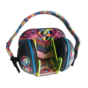 Imagem de Abafador de Ruido Infinity para Autistas 18 DB com suporte Cubo Mágico