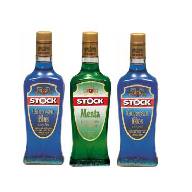 Imagem de Kit Licores Stock - 2 Curaçau Blue + Menta 720ml Cada