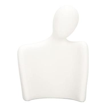 Imagem de Suporte de busto para exibição de joias elegante, colar de resina branca, brincos, anéis, pulseiras, pingentes, suporte para joalheria, balcão e cômoda